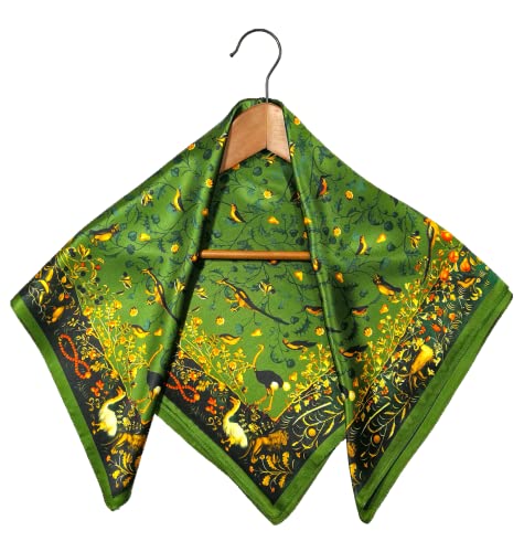 Shanlin Unisex 100% Mulberry Silk Square Scarf in Gift Box (27”x27”)