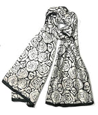 Shanlin Silk Feel Long Satin Patterned & Solid Color Scarves for Women in Gift Box