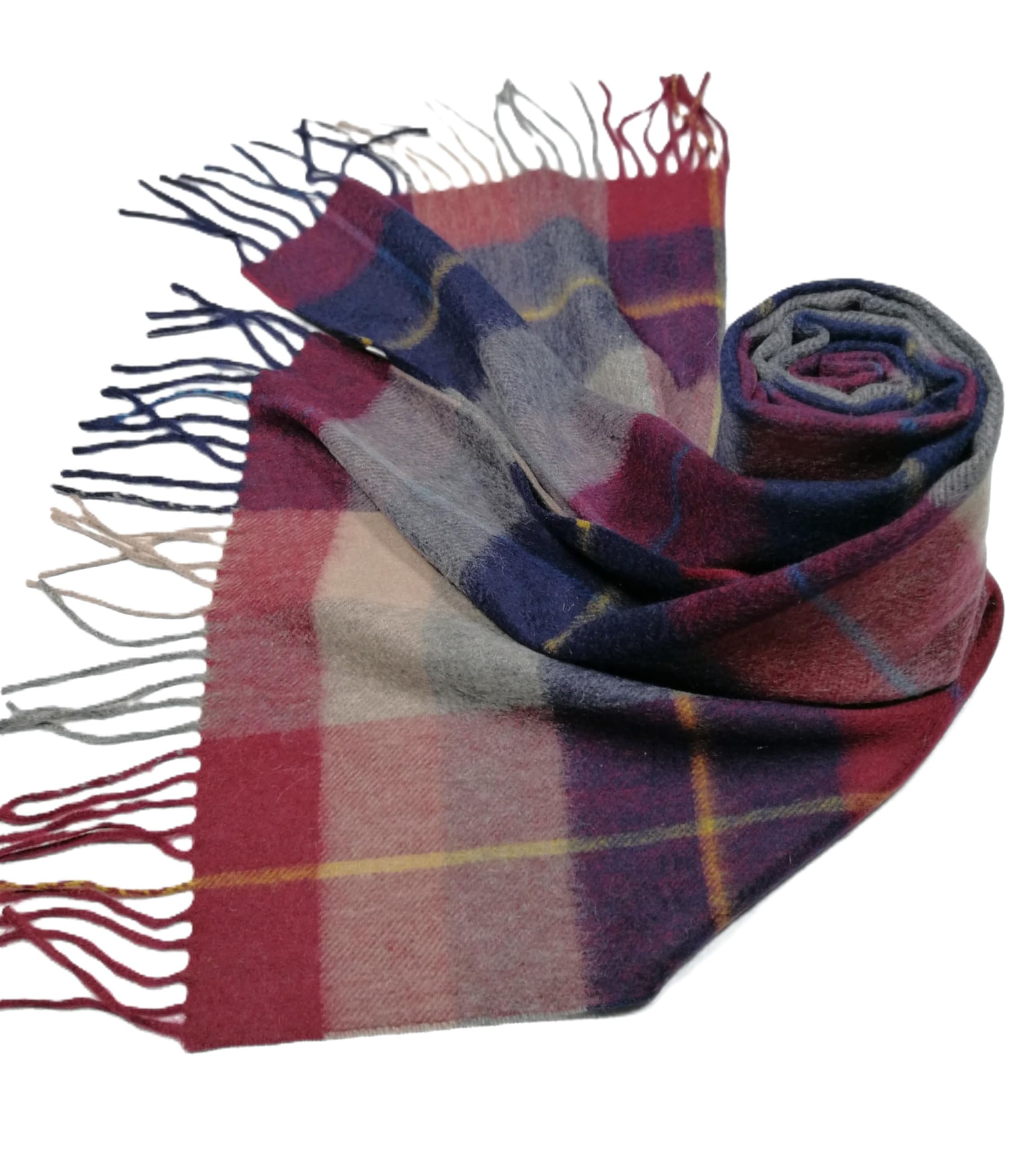 Shanlin 100% Cashmere Ultra Soft Solid & Plaid Scarf for Men & Women with Gift Box