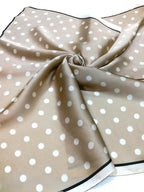 Shanlin Silk Feel Pattern Square Scarves 27" X 27" (Polka Dots)