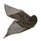 Shanlin Vintage Polka Dot Chiffon Skinny Scarf – Lightweight Retro Long Ribbon for Neck, Hair, Hat