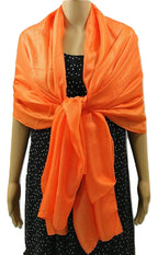 Shanlin Solid Color Silk Feel Long Scarves