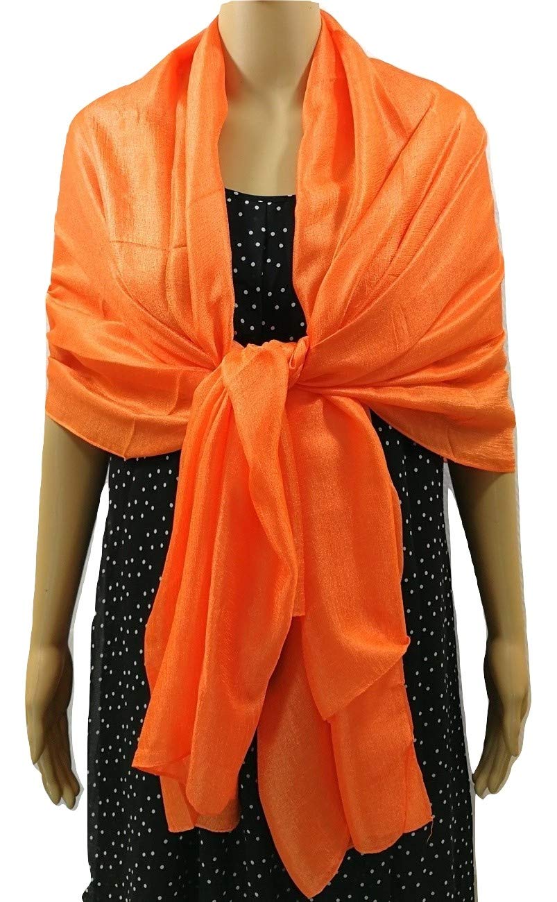 Shanlin Solid Color Silk Feel Long Scarves