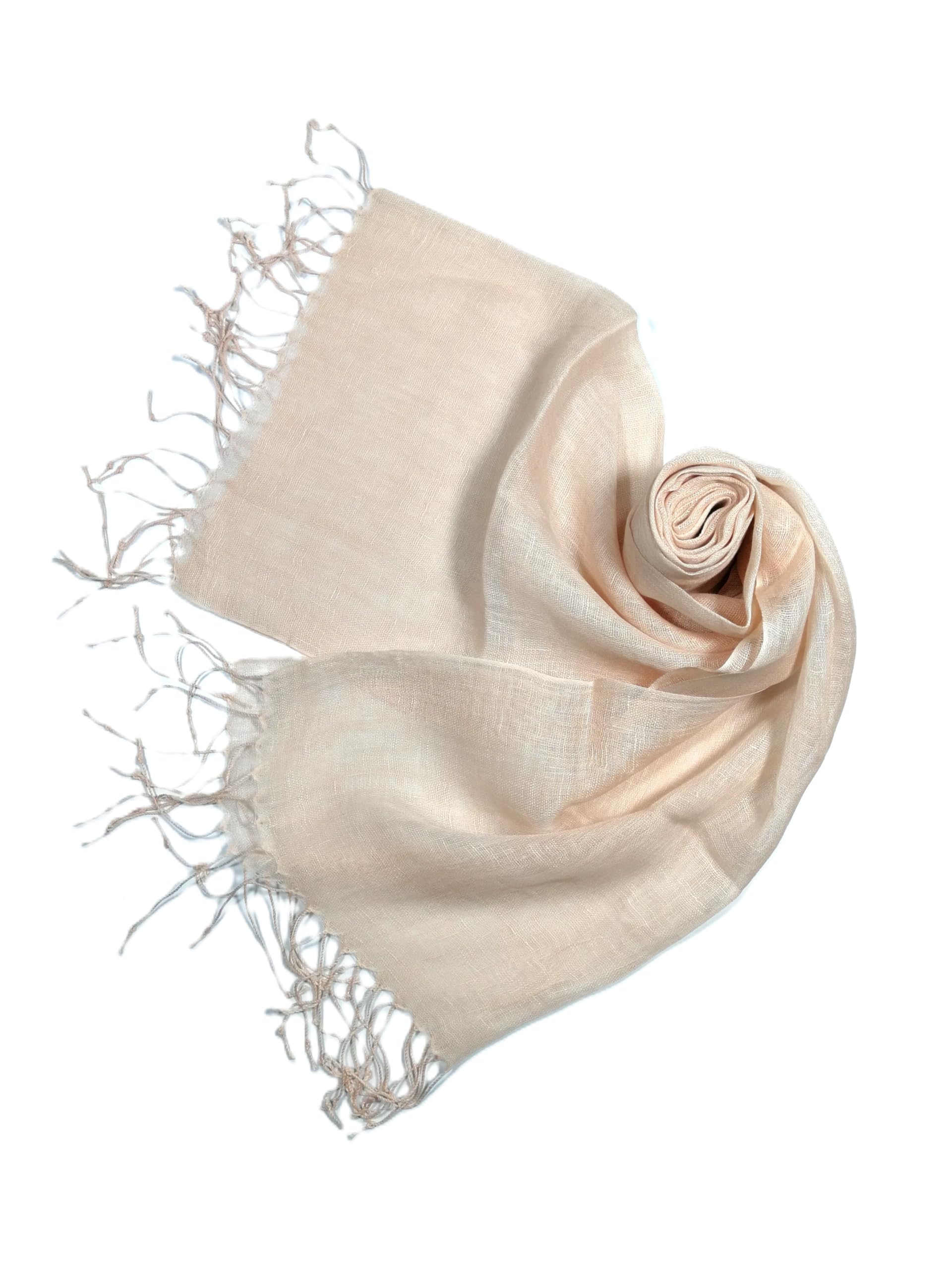 Shanlin Unisex 100% Linen Scarves for Men and Women (71"x22") Solid Color