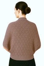 Shanlin Rhombus-Shaped Hollow Pattern Cocoon Cardigan Sweater Shawl
