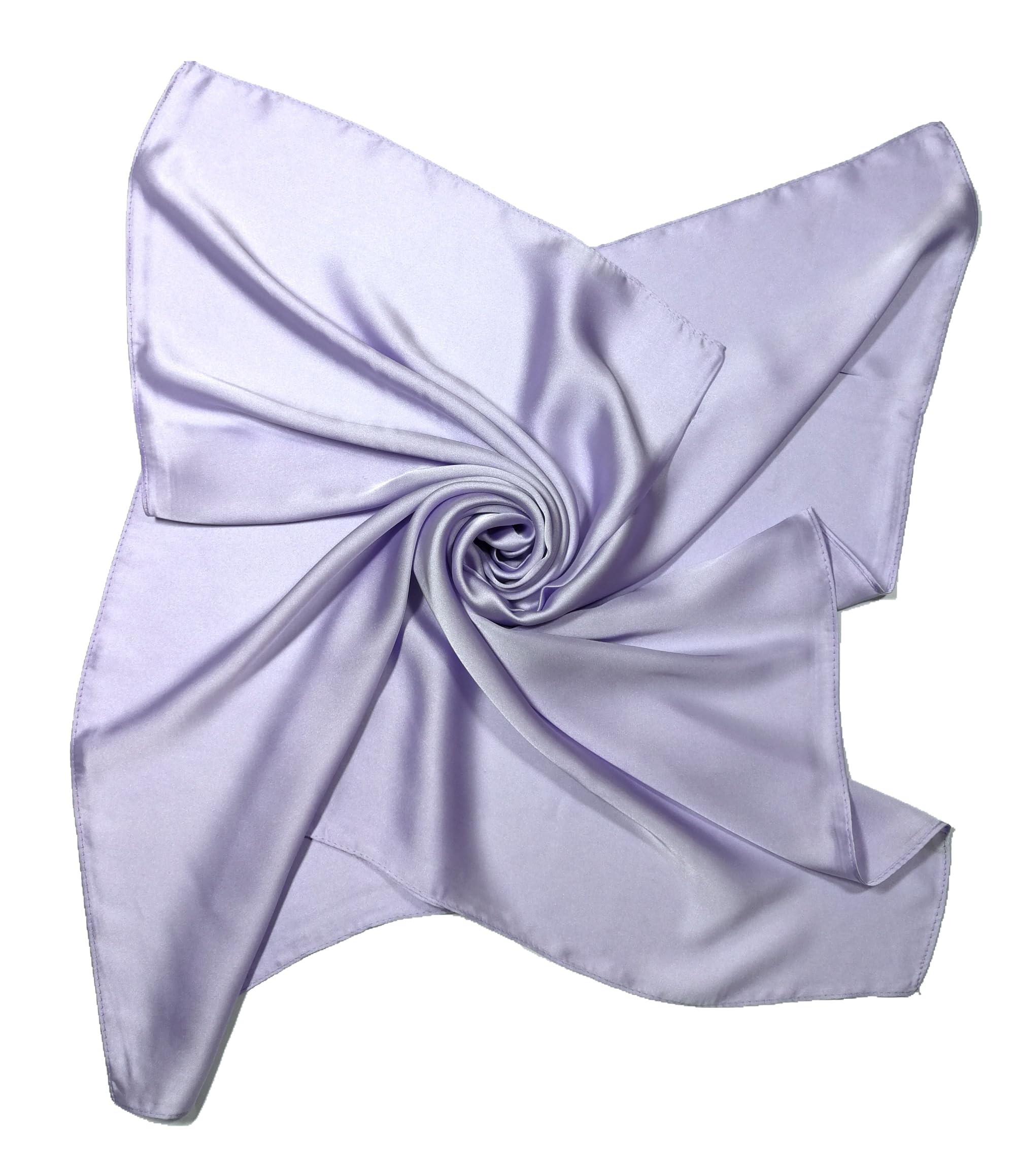 Shanlin Silk Feel Pattern Square Scarves 27" X 27"(Solid Color)