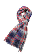 Shanlin Unisex 100% Linen Scarves for Men and Women (Plaid & Stripes)
