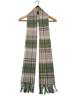 Shanlin 100% Australian Merino Wool Plaid Scarf for Men & Women – Soft, Warm, Lightweight Winter Wrap with Fringe