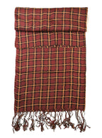 Shanlin Unisex 100% Linen Scarves for Men and Women (Plaid & Stripes)