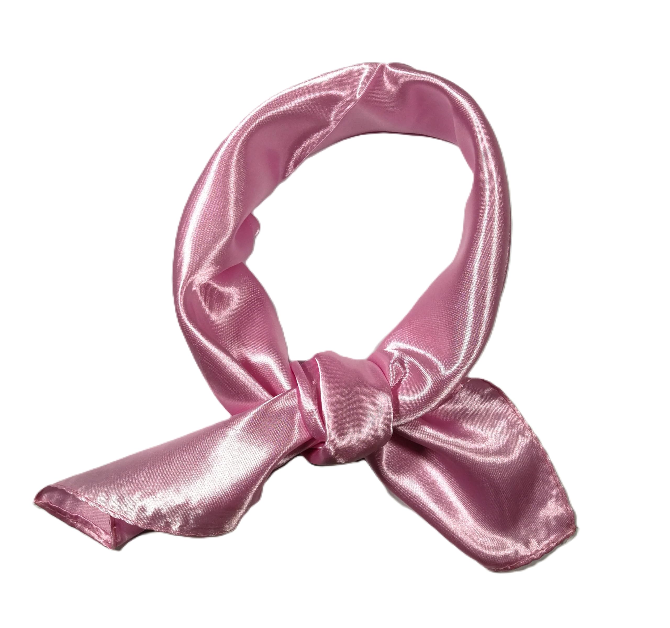 Shanlin Solid Color Silk Feel Satin Square Scarf Bandanas (23.5"X23.5")