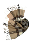 Shanlin 100% Cashmere Ultra Soft Solid & Plaid Scarf for Men & Women with Gift Box