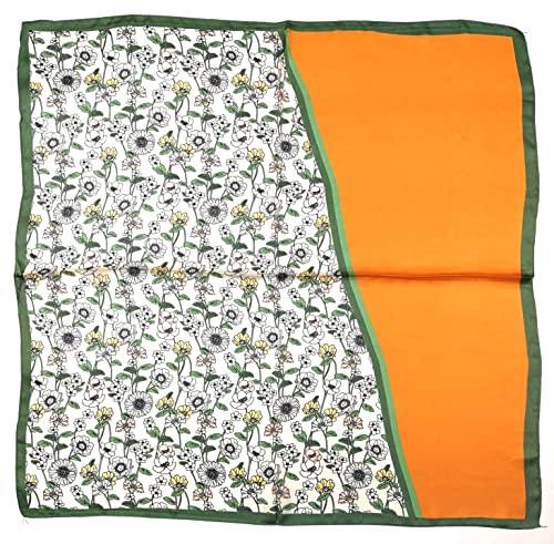 Shanlin Silk Feel Pattern Square Scarves 27" X 27"