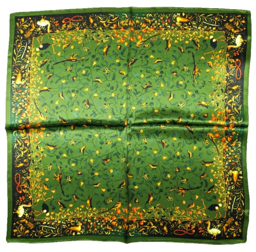 Shanlin Unisex 100% Mulberry Silk Square Scarf in Gift Box (27”x27”)