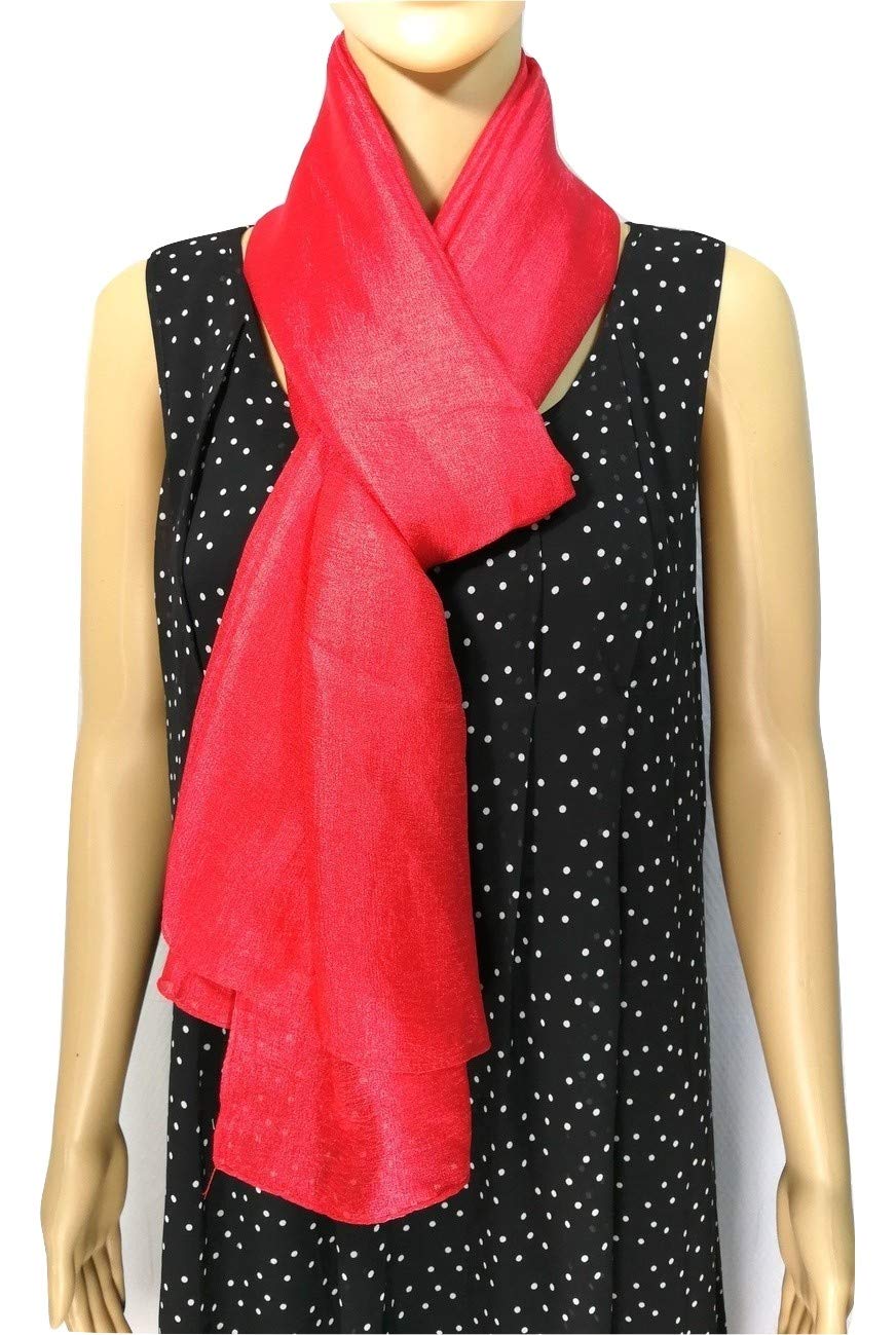 Shanlin Solid Color Silk Feel Long Scarves