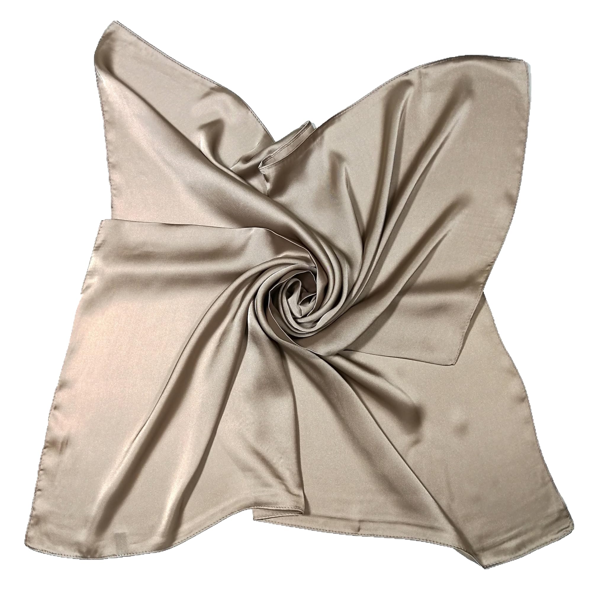 Shanlin Silk Feel Pattern Square Scarves 27" X 27"(Solid Color)