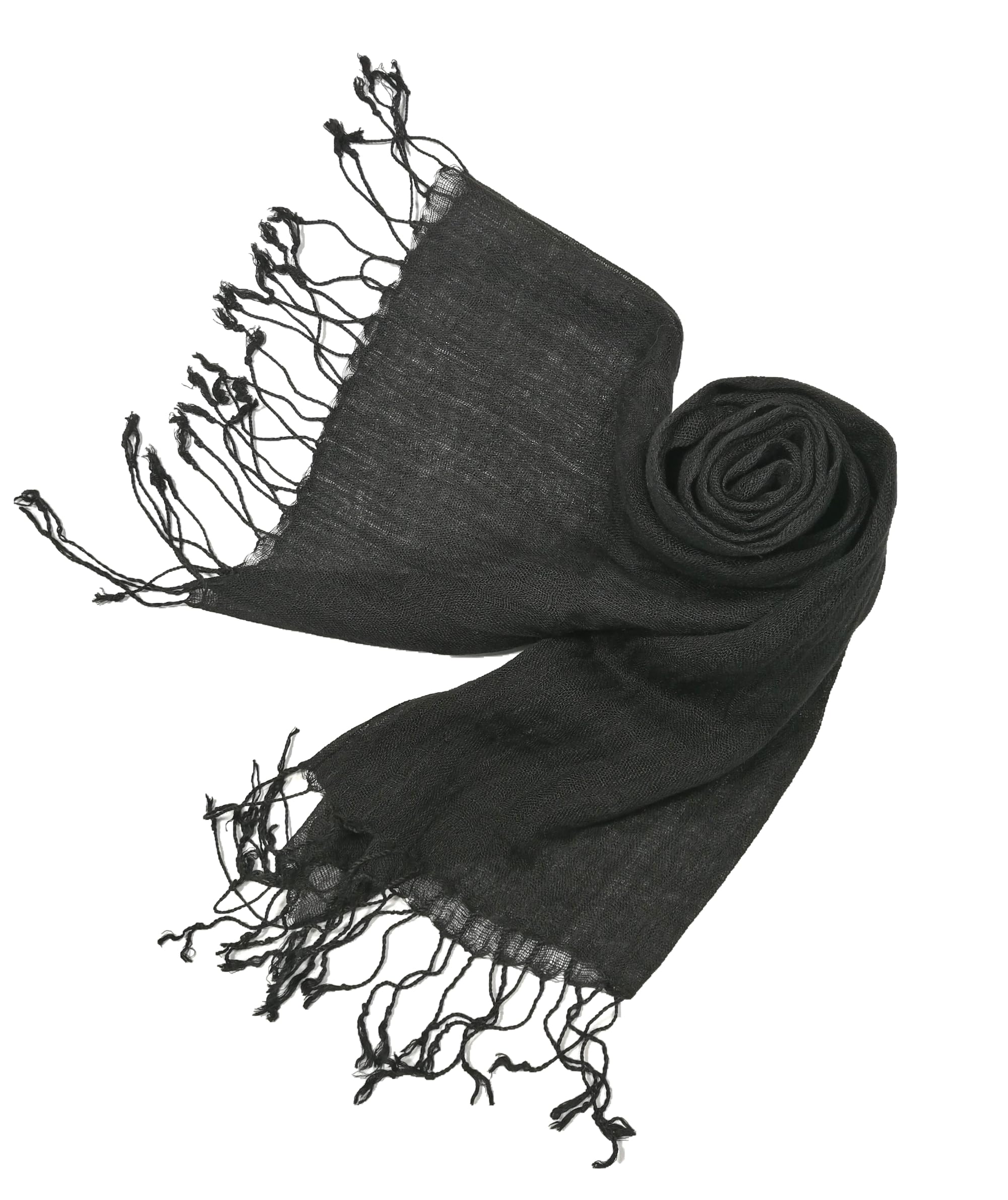 Shanlin Unisex 100% Linen Scarves for Men and Women (71"x22") Solid Color