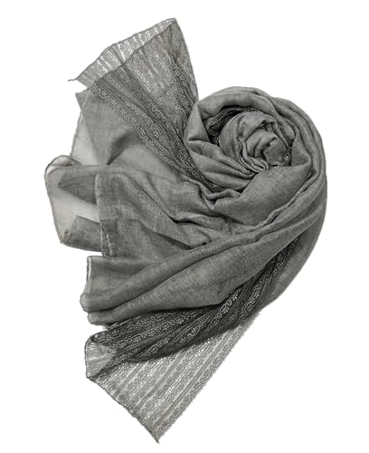 Shanlin Super Large Cotton Blend Lace Scarves for Women (76"x42")
