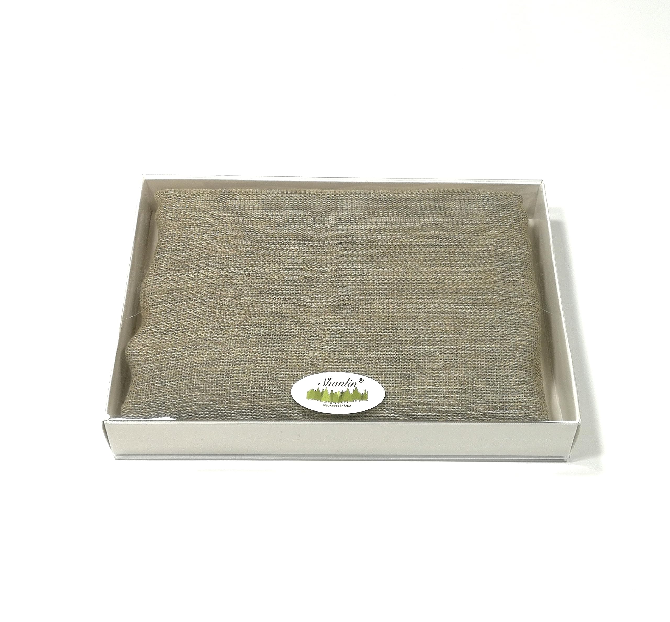 Shanlin Unisex Natural Color 100% Linen Scarves for Men and Women