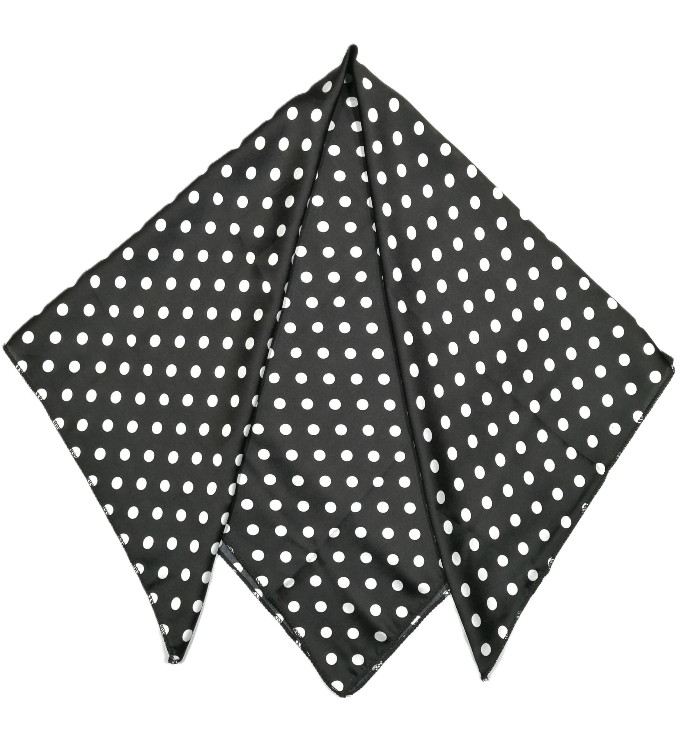 Shanlin Silk Feel Pattern Square Scarves 27" X 27" (Polka Dots)
