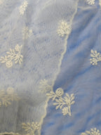 Shanlin Delicate Floral Embroidered Mesh Lace Scarf for Women