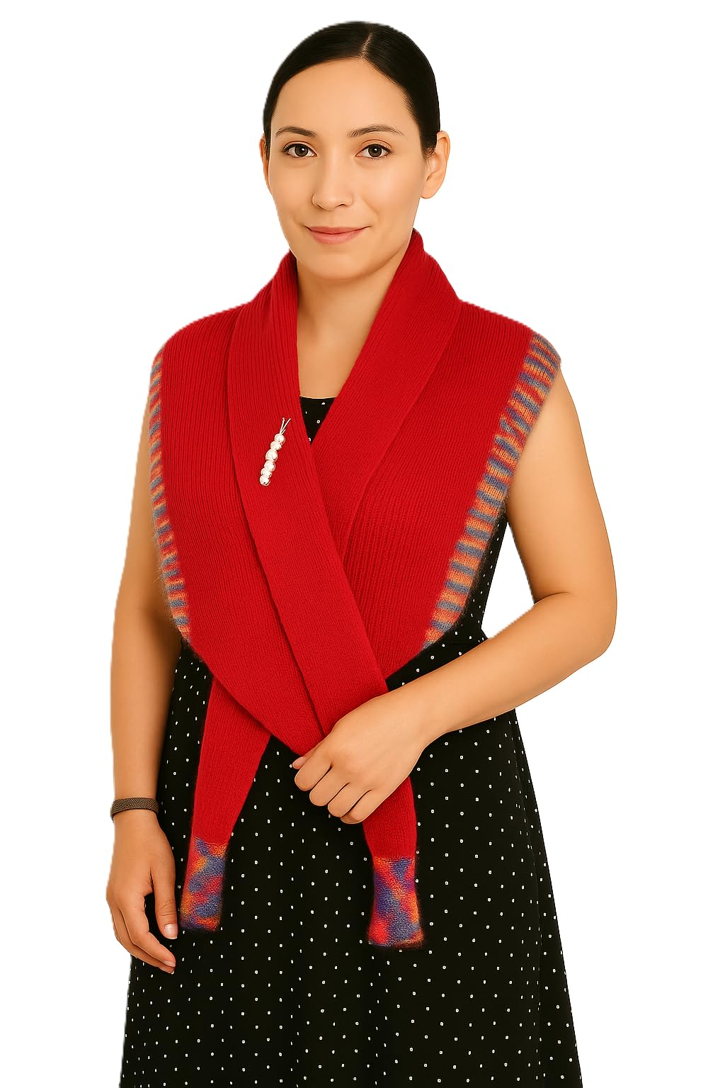 Shanlin Versatile Rainbow Hem Knit Cocoon Cardigan Sweater Shawl