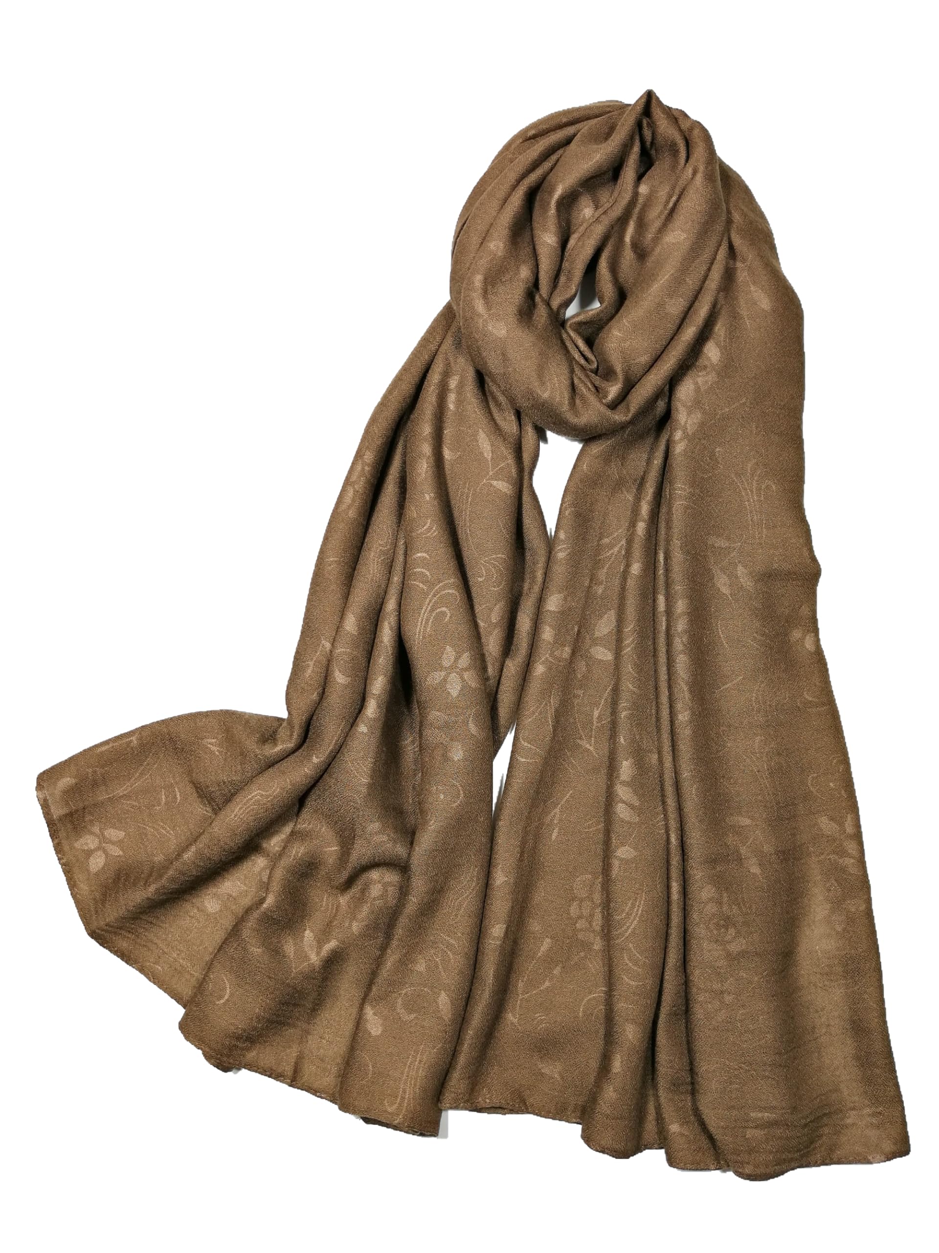 Shanlin Floral Pattern Solid Color Long Scarves for Women