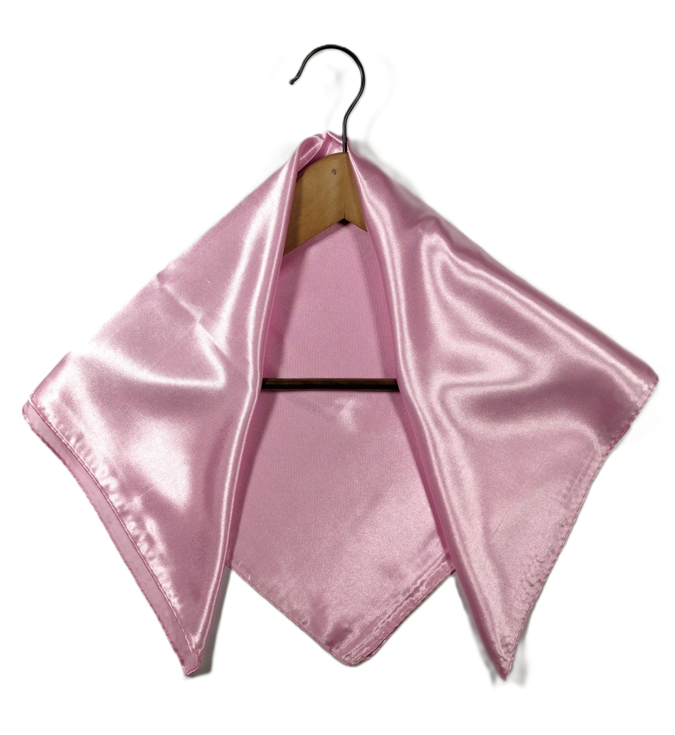 Shanlin Solid Color Silk Feel Satin Square Scarf Bandanas (23.5"X23.5")