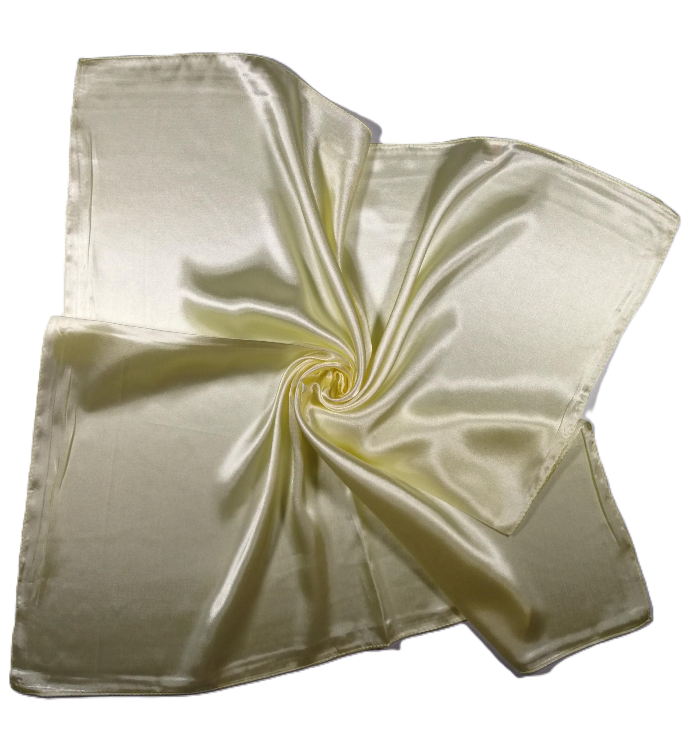 Shanlin Solid Color Silk Feel Satin Square Scarf Bandanas (23.5"X23.5")