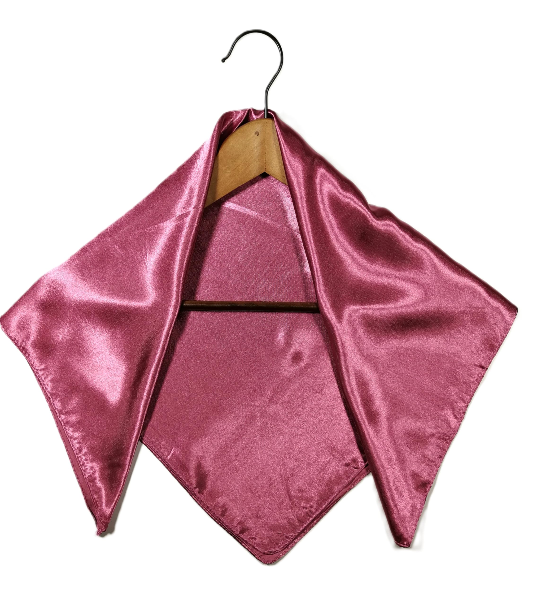 Shanlin Solid Color Silk Feel Satin Square Scarf Bandanas (23.5"X23.5")