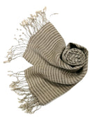 Shanlin Unisex Natural Color 100% Linen Scarves for Men and Women