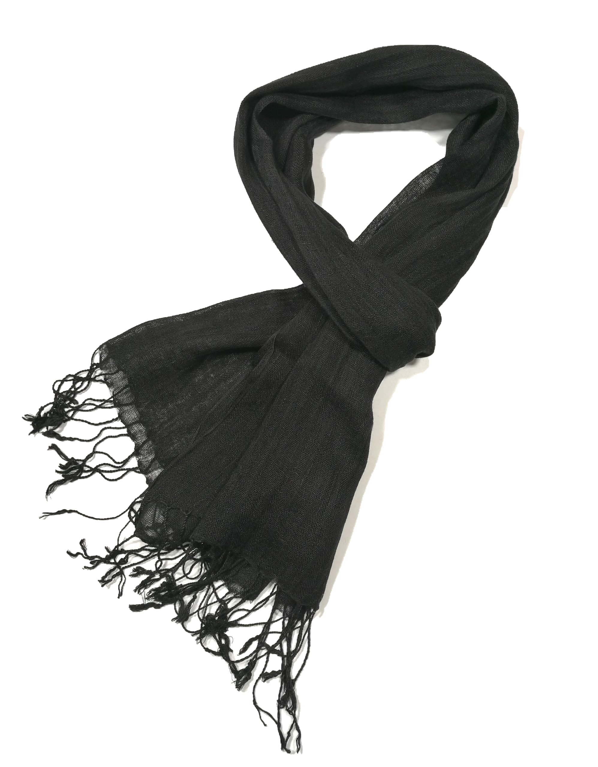 Shanlin Unisex 100% Linen Scarves for Men and Women (71"x22") Solid Color