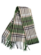 Shanlin 100% Australian Merino Wool Plaid Scarf for Men & Women – Soft, Warm, Lightweight Winter Wrap with Fringe