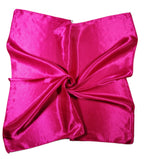Shanlin Solid Color Silk Feel Satin Square Scarf Bandanas (23.5"X23.5")