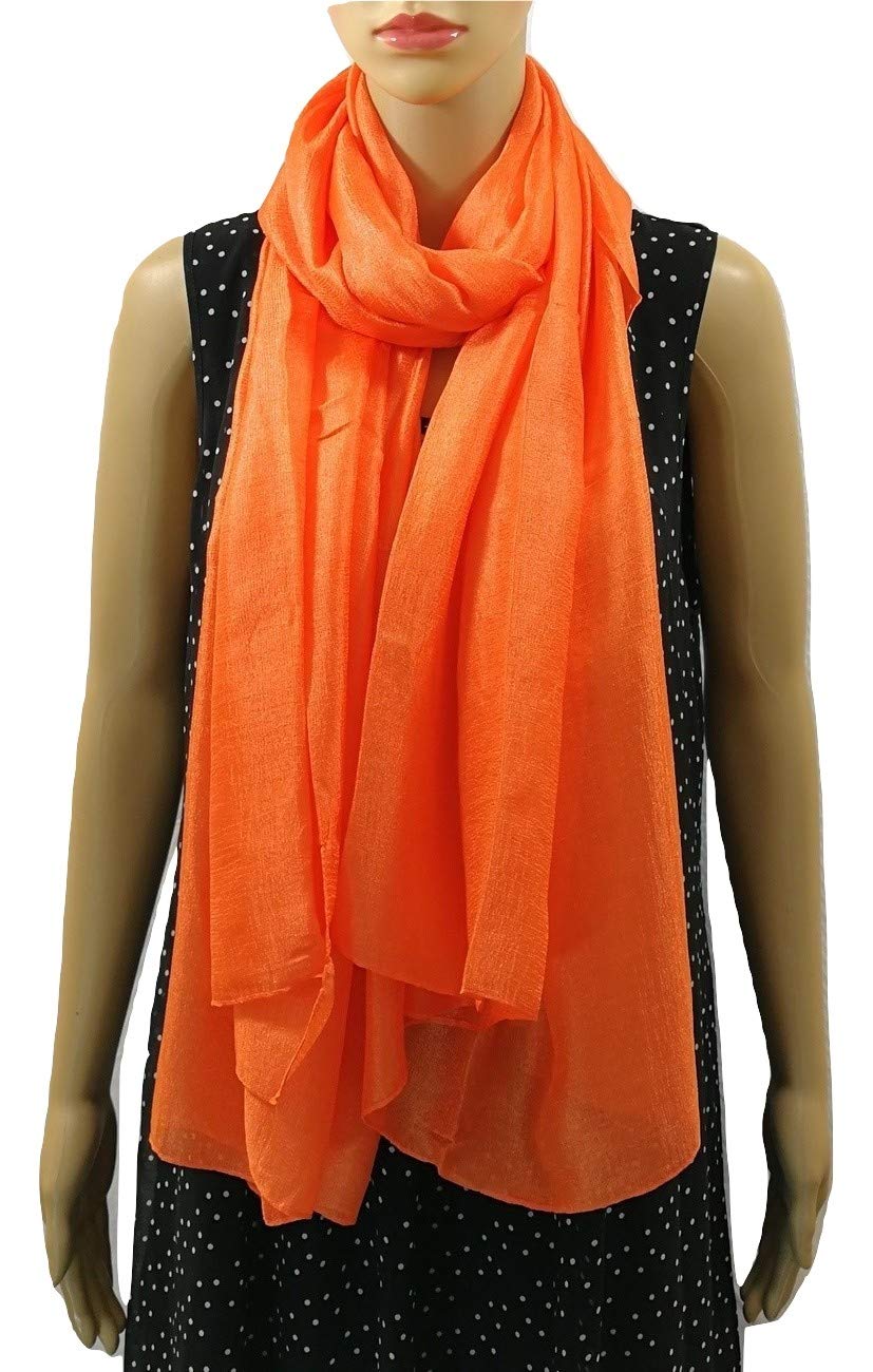 Shanlin Solid Color Silk Feel Long Scarves