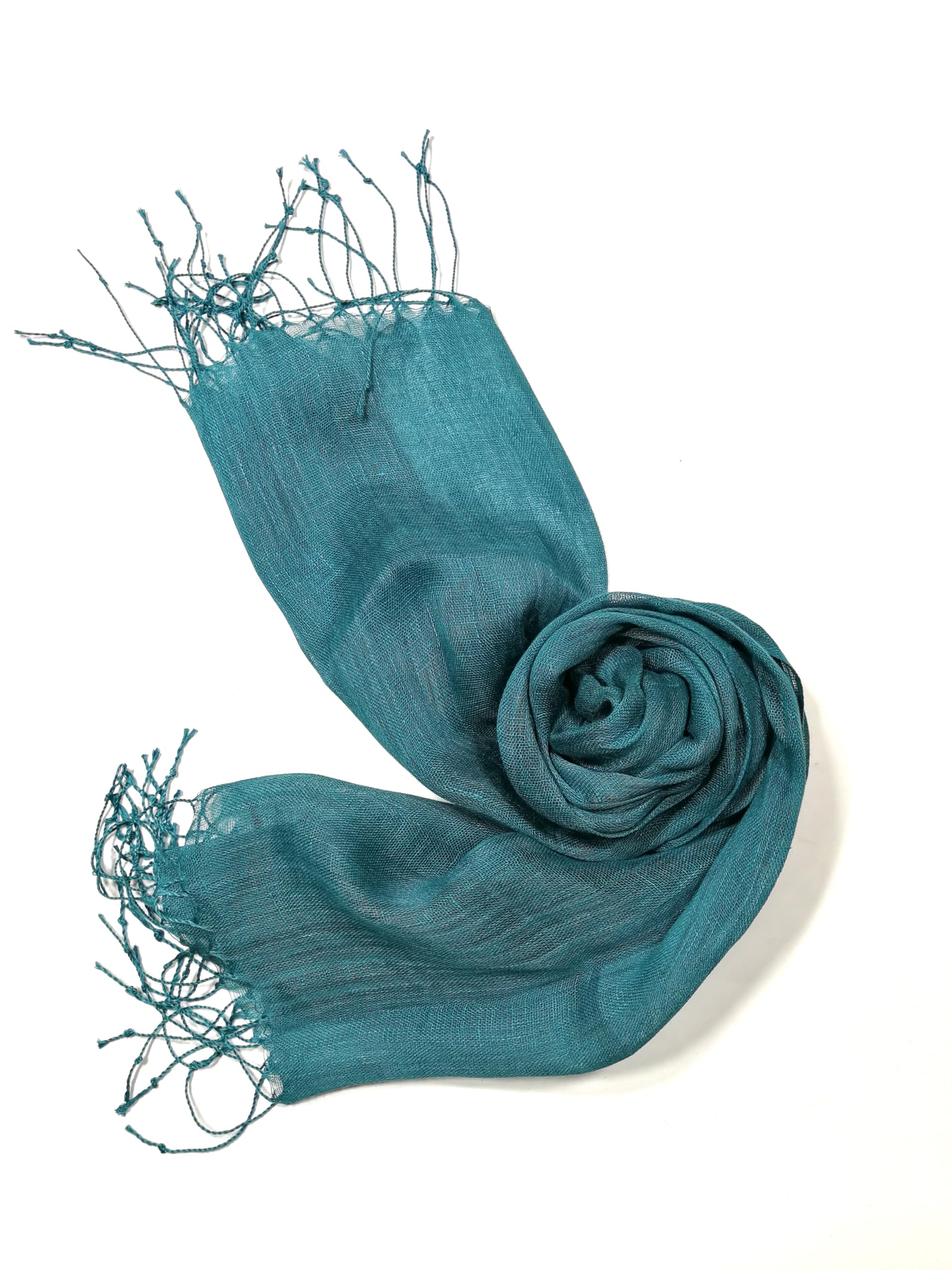 Shanlin Unisex 100% Linen Scarves for Men and Women (71"x22") Solid Color