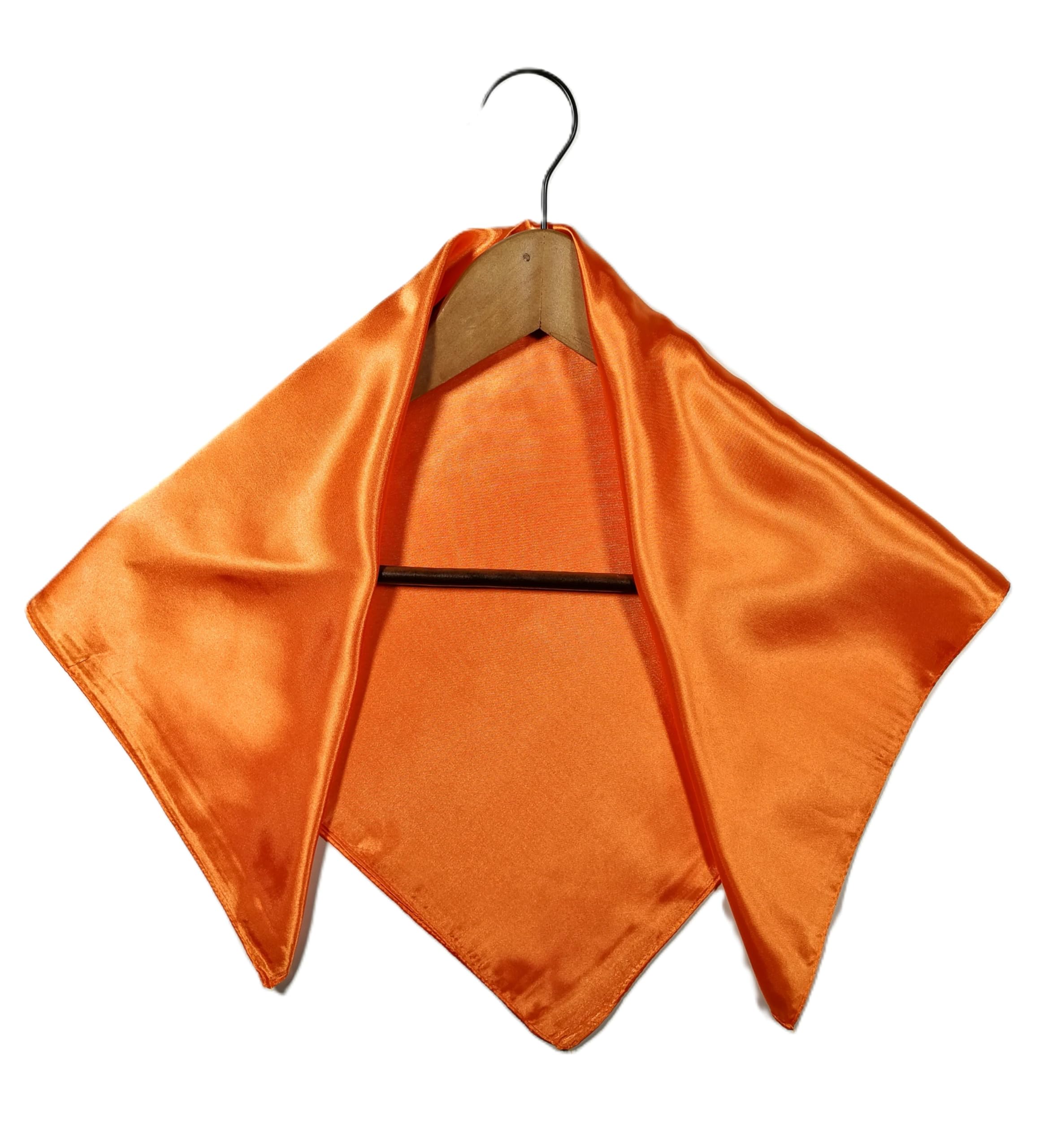 Shanlin Solid Color Silk Feel Satin Square Scarf Bandanas (23.5"X23.5")
