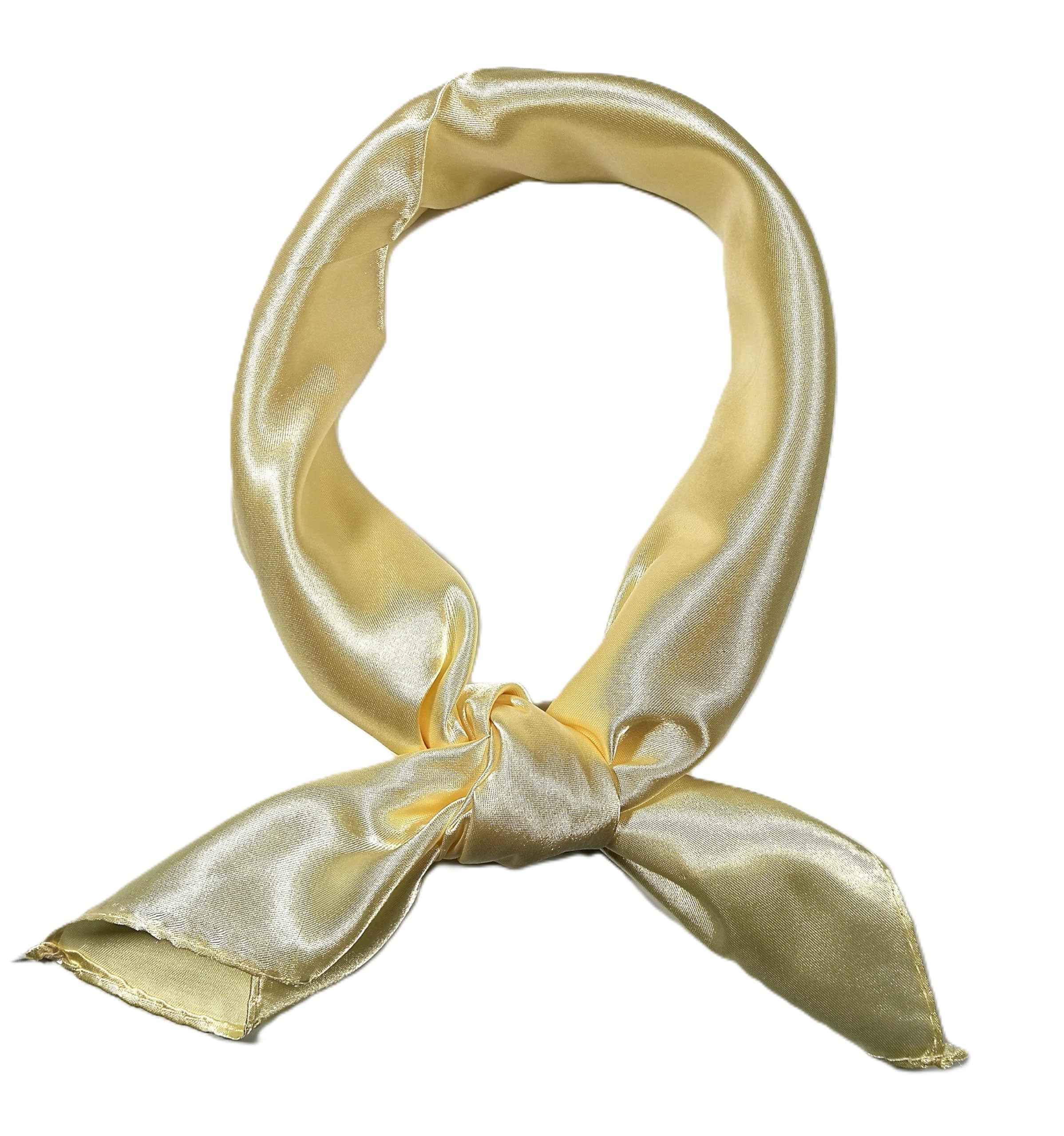 Shanlin Solid Color Silk Feel Satin Square Scarf Bandanas (23.5"X23.5")