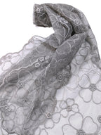 Shanlin Delicate Floral Embroidered Mesh Lace Scarf for Women