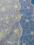 Shanlin Delicate Floral Embroidered Mesh Lace Scarf for Women