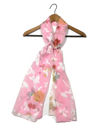 Shanlin Floral Silk Feel Scarf Evening Shawl