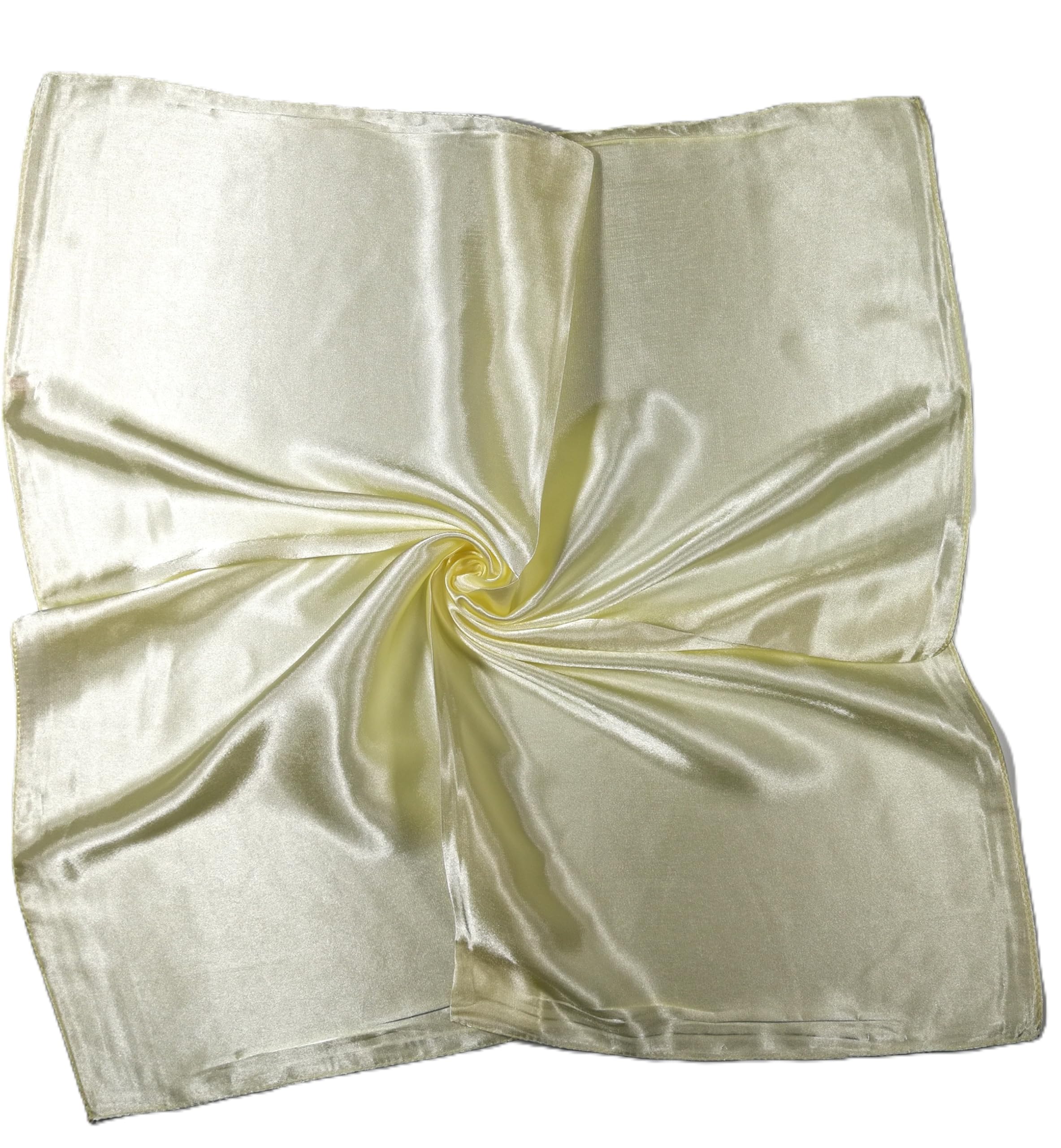 Shanlin Solid Color Silk Feel Satin Square Scarf Bandanas (23.5"X23.5")