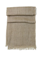 Shanlin Unisex Natural Color 100% Linen Scarves for Men and Women
