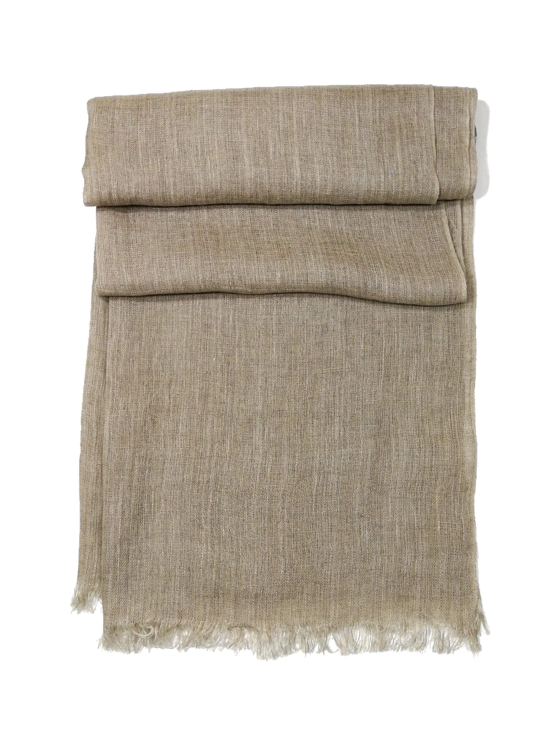 Shanlin Unisex Natural Color 100% Linen Scarves for Men and Women