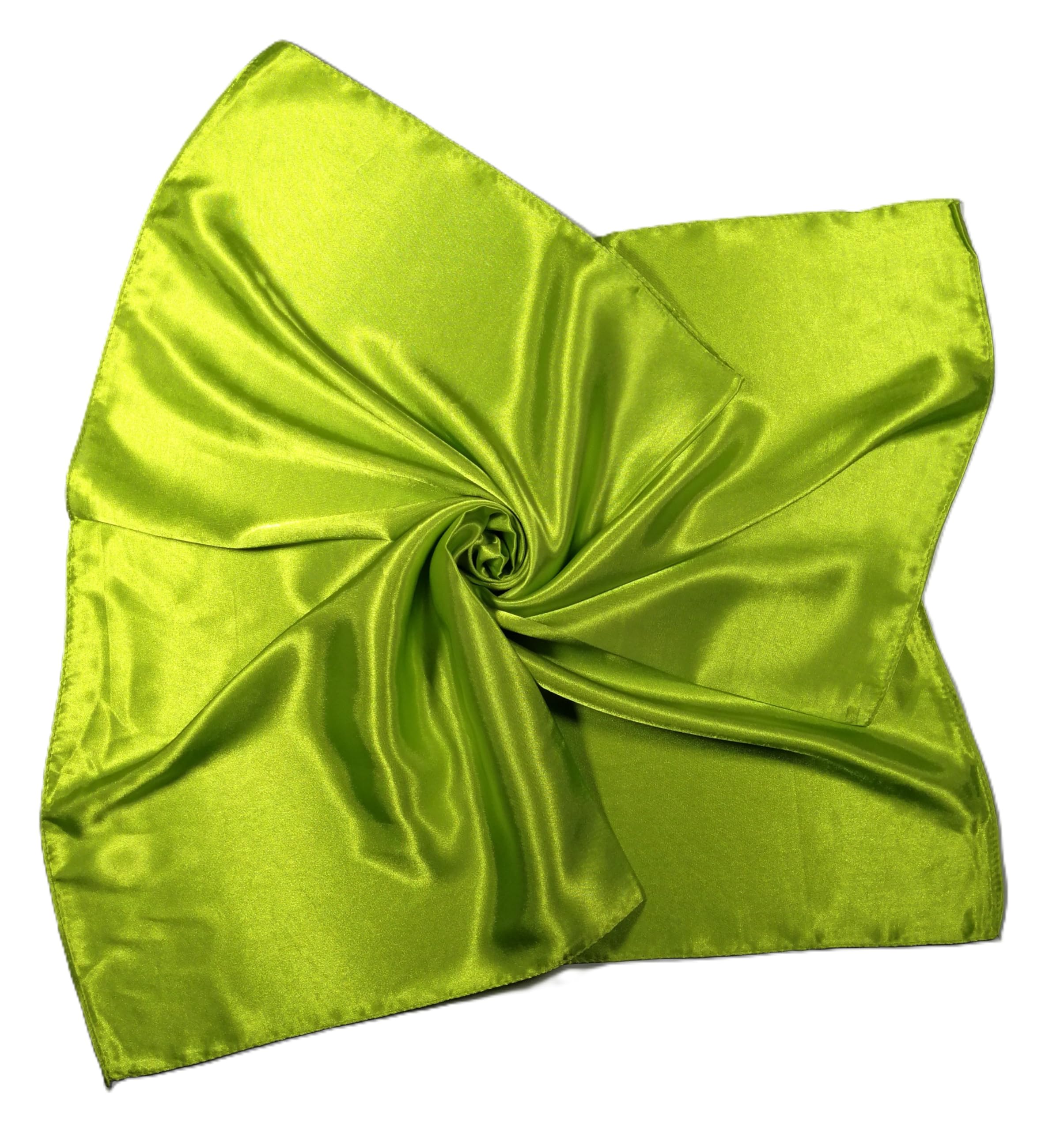 Shanlin Solid Color Silk Feel Satin Square Scarf Bandanas (23.5"X23.5")