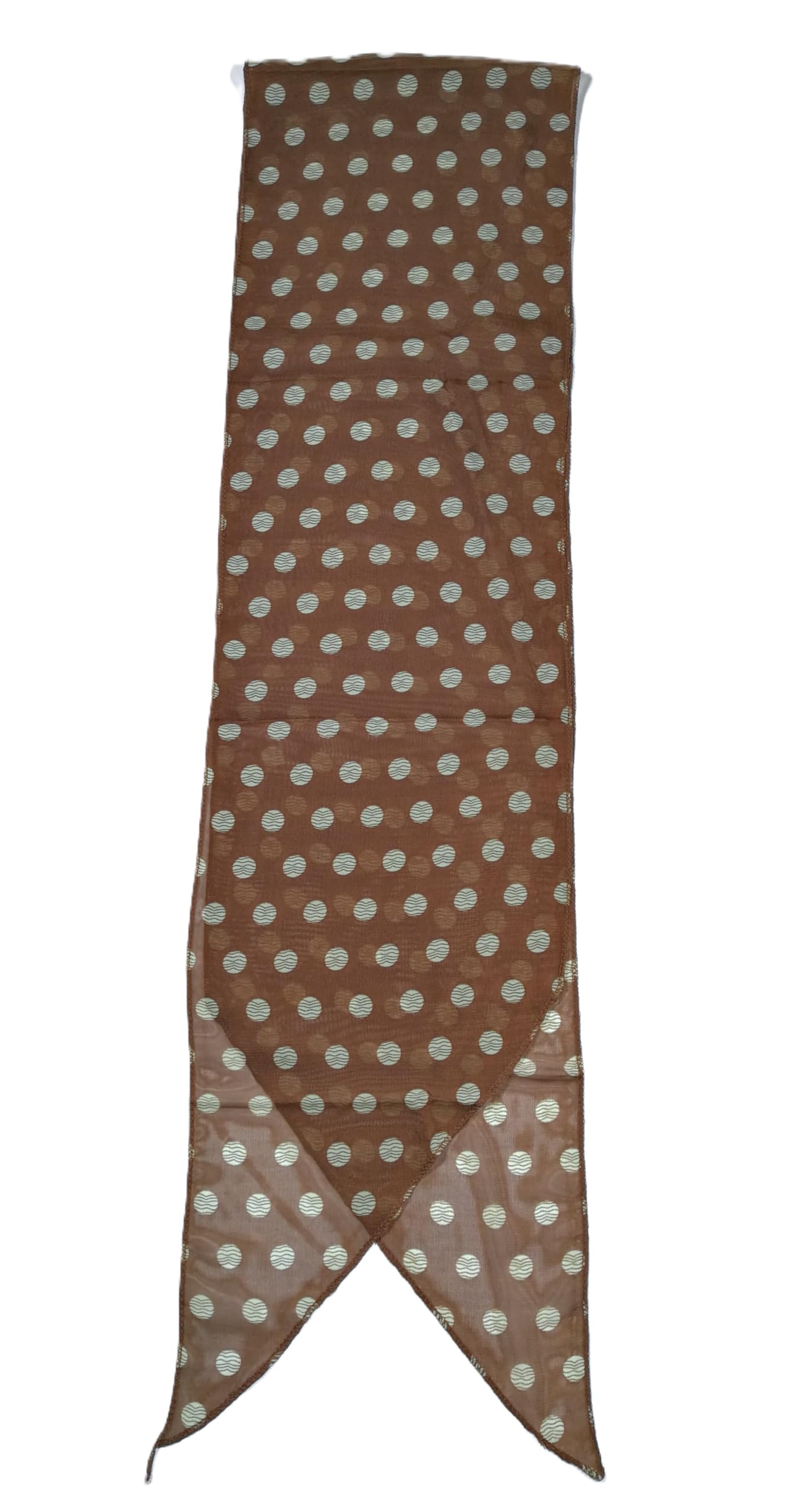 Shanlin Vintage Polka Dot Chiffon Skinny Scarf – Lightweight Retro Long Ribbon for Neck, Hair, Hat