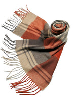 Shanlin 100% Australian Merino Wool Plaid Scarf for Men & Women – Soft, Warm, Lightweight Winter Wrap with Fringe