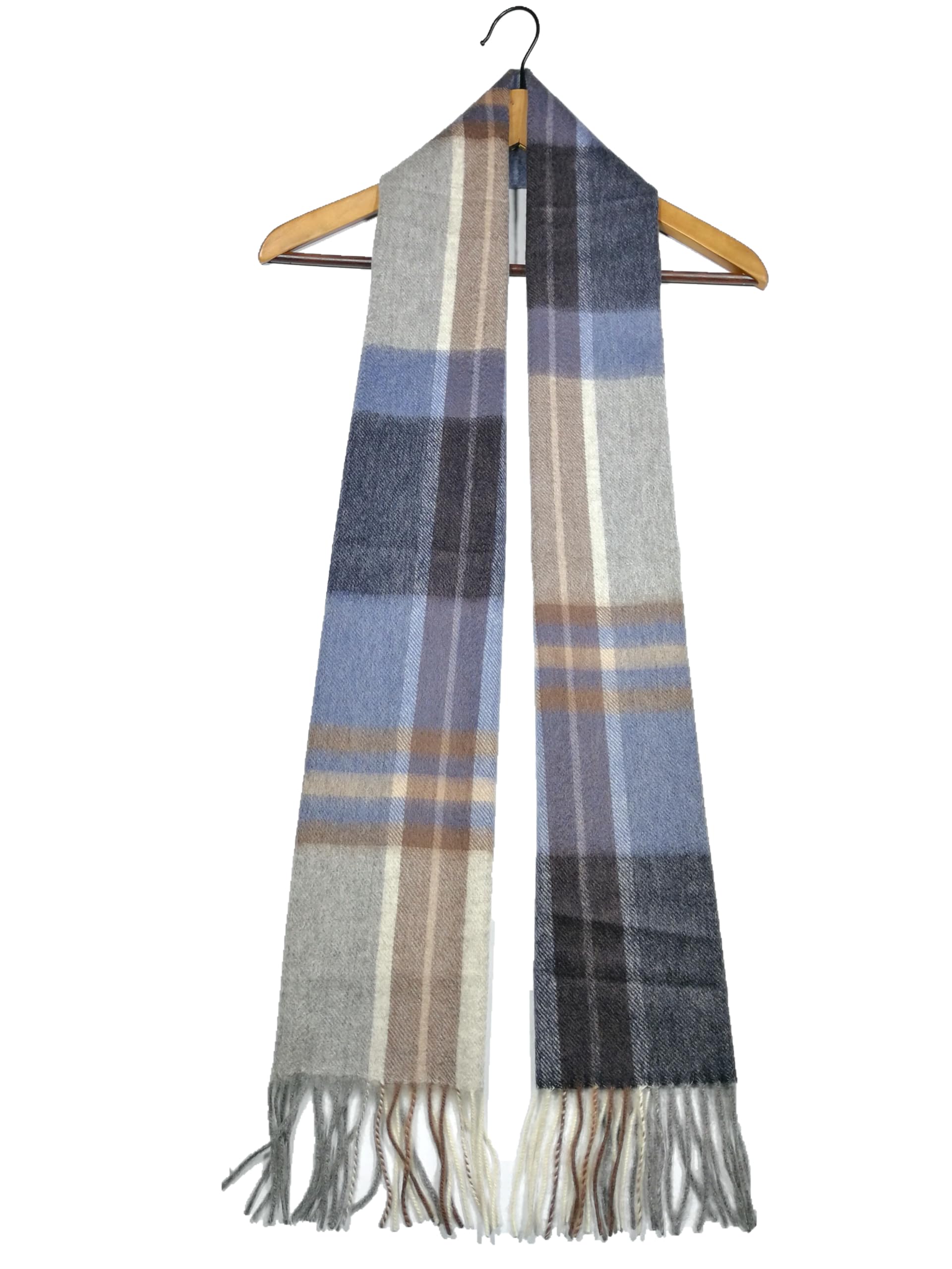 Shanlin 100% Cashmere Ultra Soft Solid & Plaid Scarf for Men & Women with Gift Box