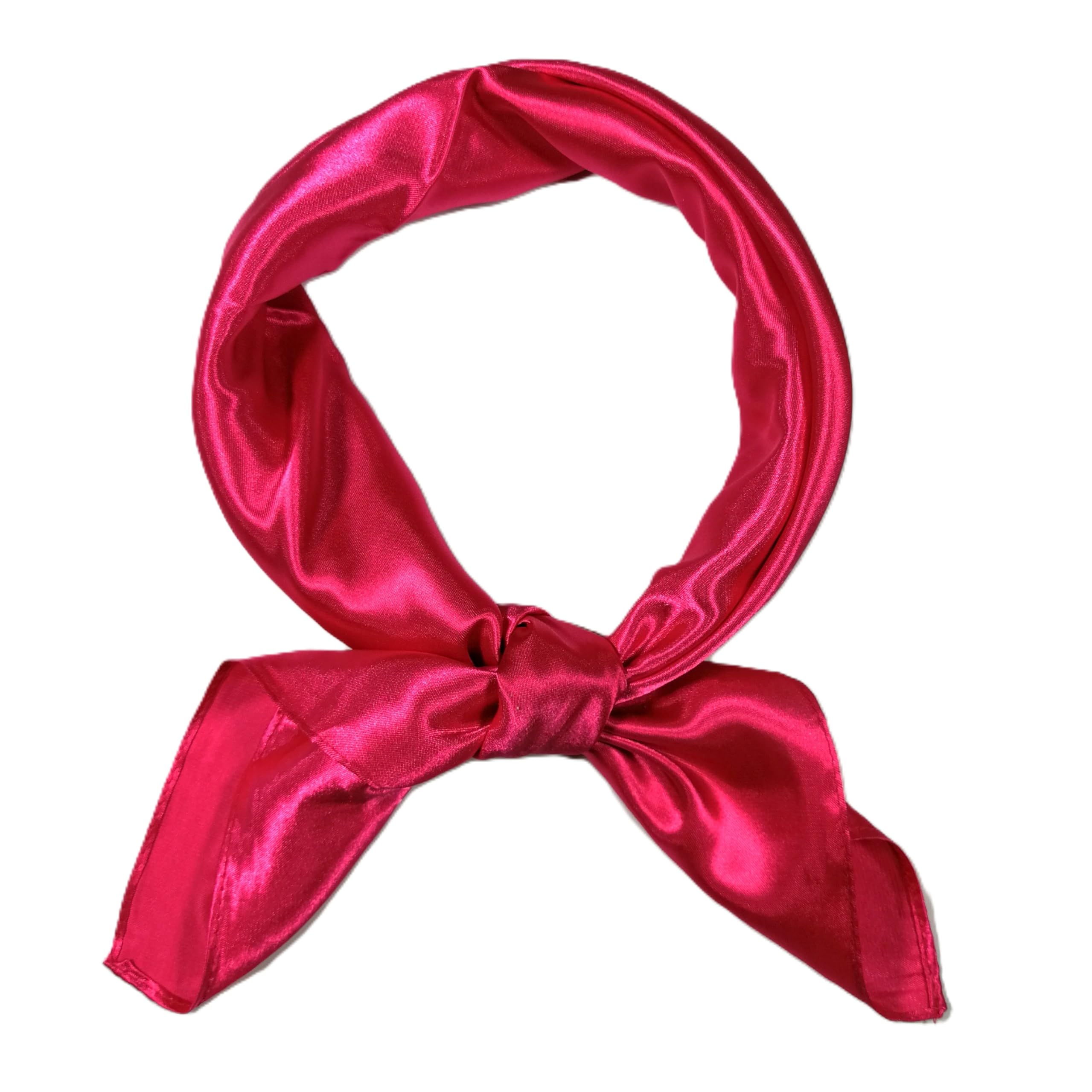 Shanlin Solid Color Silk Feel Satin Square Scarf Bandanas (23.5"X23.5")