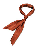 Shanlin Floral Pattern Solid Color Silk Feel Square Scarves (27.5"X27.5")