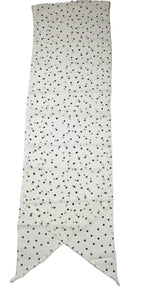 Shanlin Vintage Polka Dot Chiffon Skinny Scarf – Lightweight Retro Long Ribbon for Neck, Hair, Hat